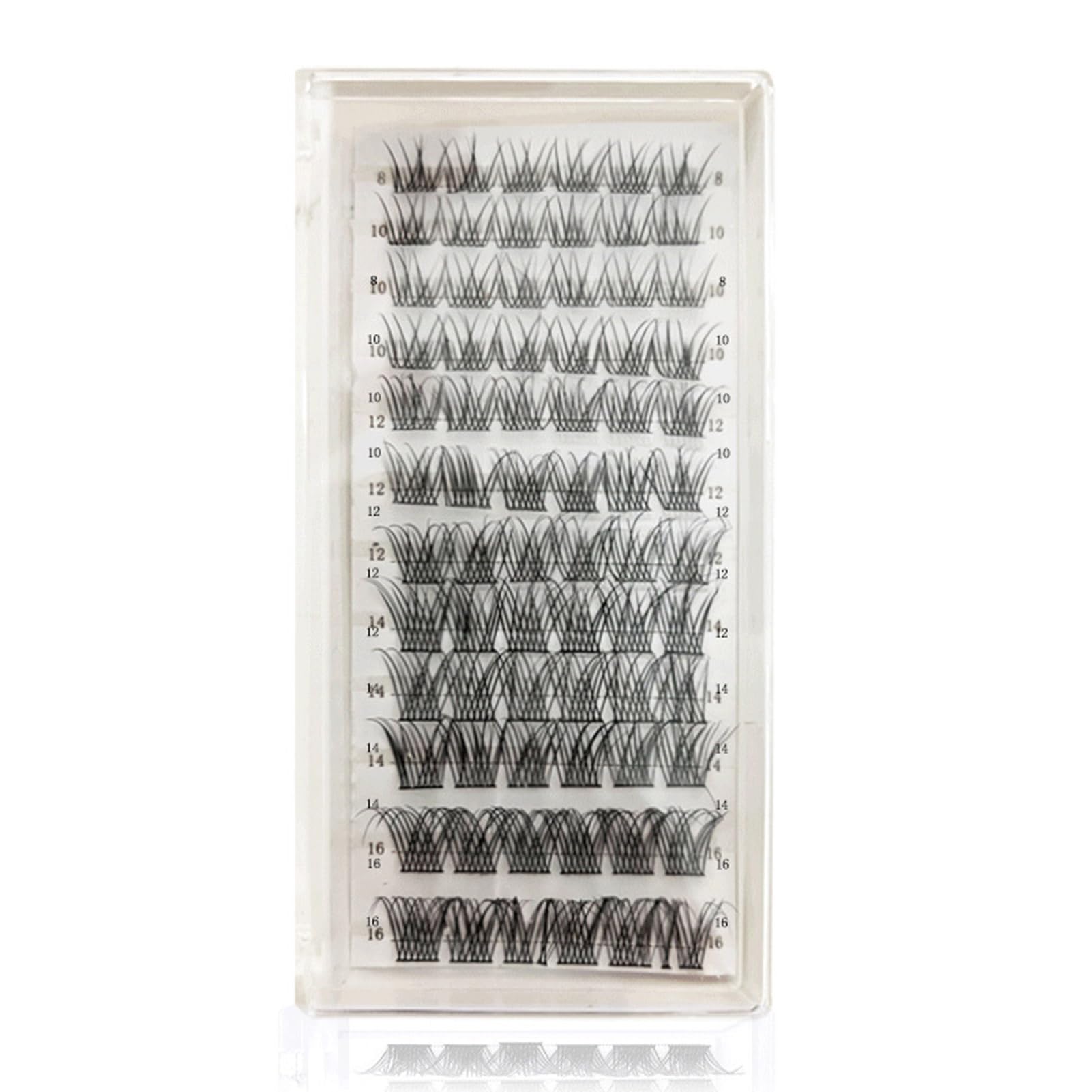 Individual False Eyelashes Reusable Synthetic Lash Clusters for DIY Extensions Includes D8-16mm Styles Lash Glue Applicator Tool -