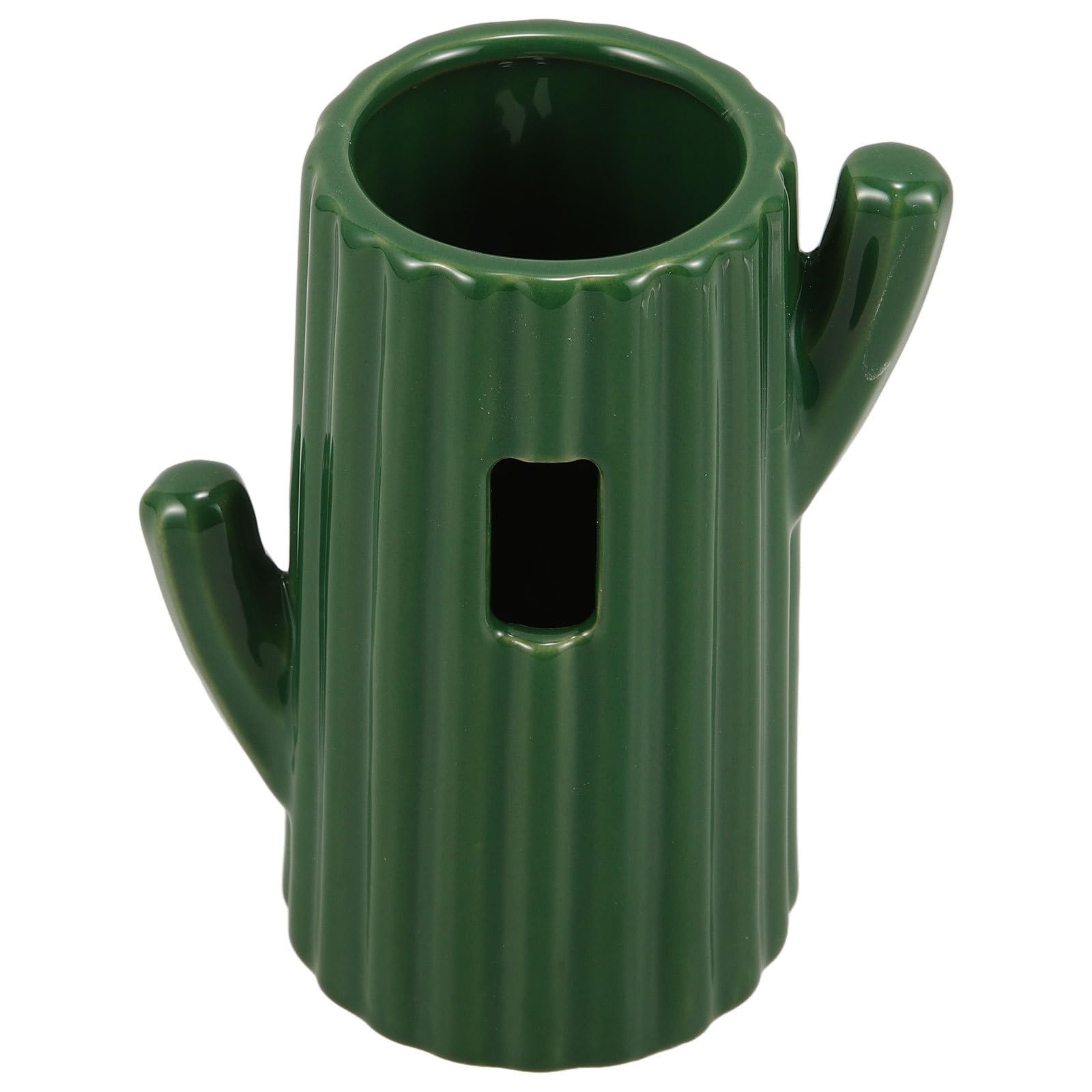 Soporte cerámico en forma de cactus y botella de agua para jaula de mascotas ifundom de diseño