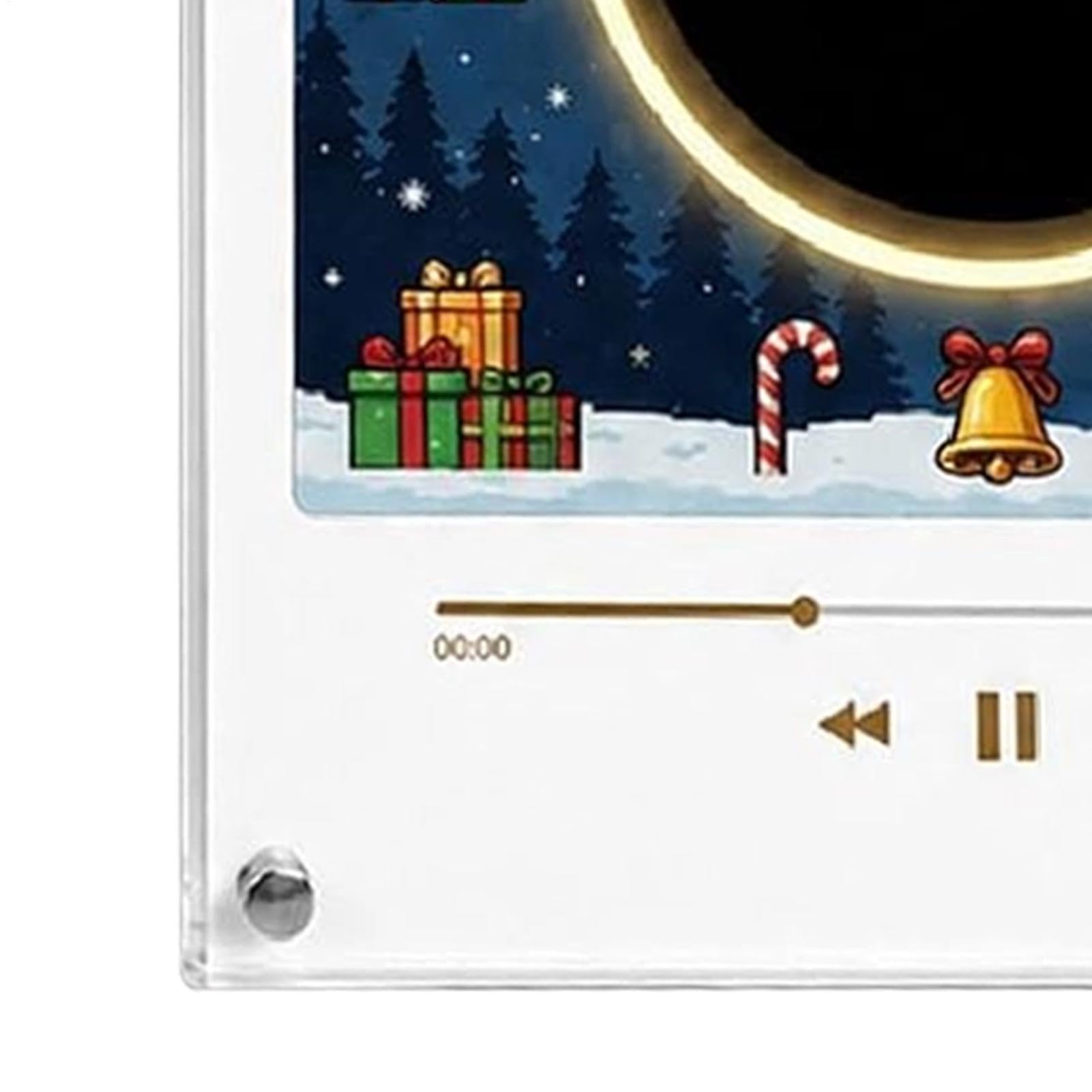 Magnesy muzyczne do lodówki, 9 dysków, światło LED, programowalne
