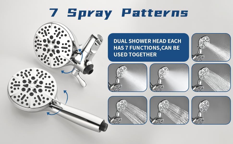 Condition photo showing As Is for 2 handles shower faucet set with tub spout bathtub shower faucet combo set shower system complete tub and shower trim kit chrome polished wall mounted shower fixtures chrome style a