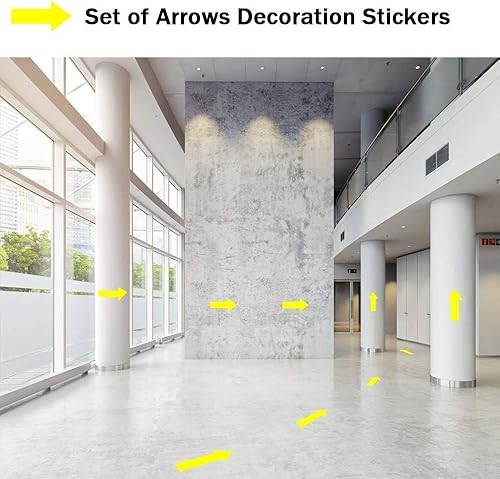 Miniatura 8 de Paquete de 30 pegatinas direccionales grandes de 7.0in con un adhesivo extraíble seguro para el piso, perfecto para caminos sensoriales en aula,