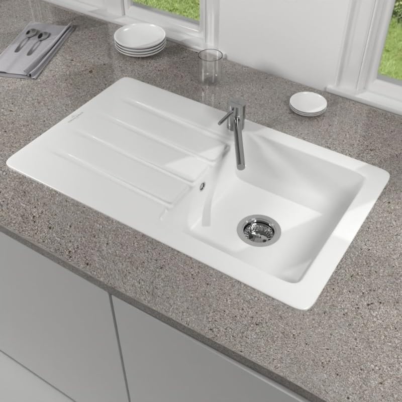 Evier 1 bac 86 x 51 cm VILLEROY ET BOCH Architectura 50 Blanc
