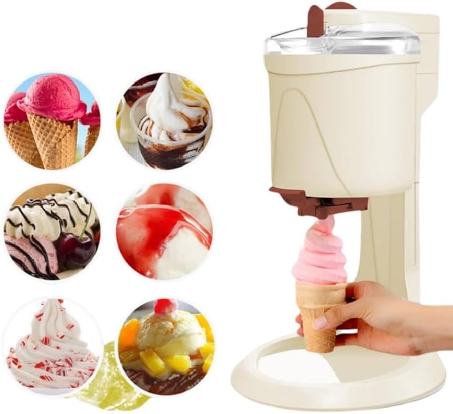 アイスクリームメーカー　ジェラートマシン Amazon.co.jp: 1250W 業務用ソフトクリームマシン、急速冷凍機能