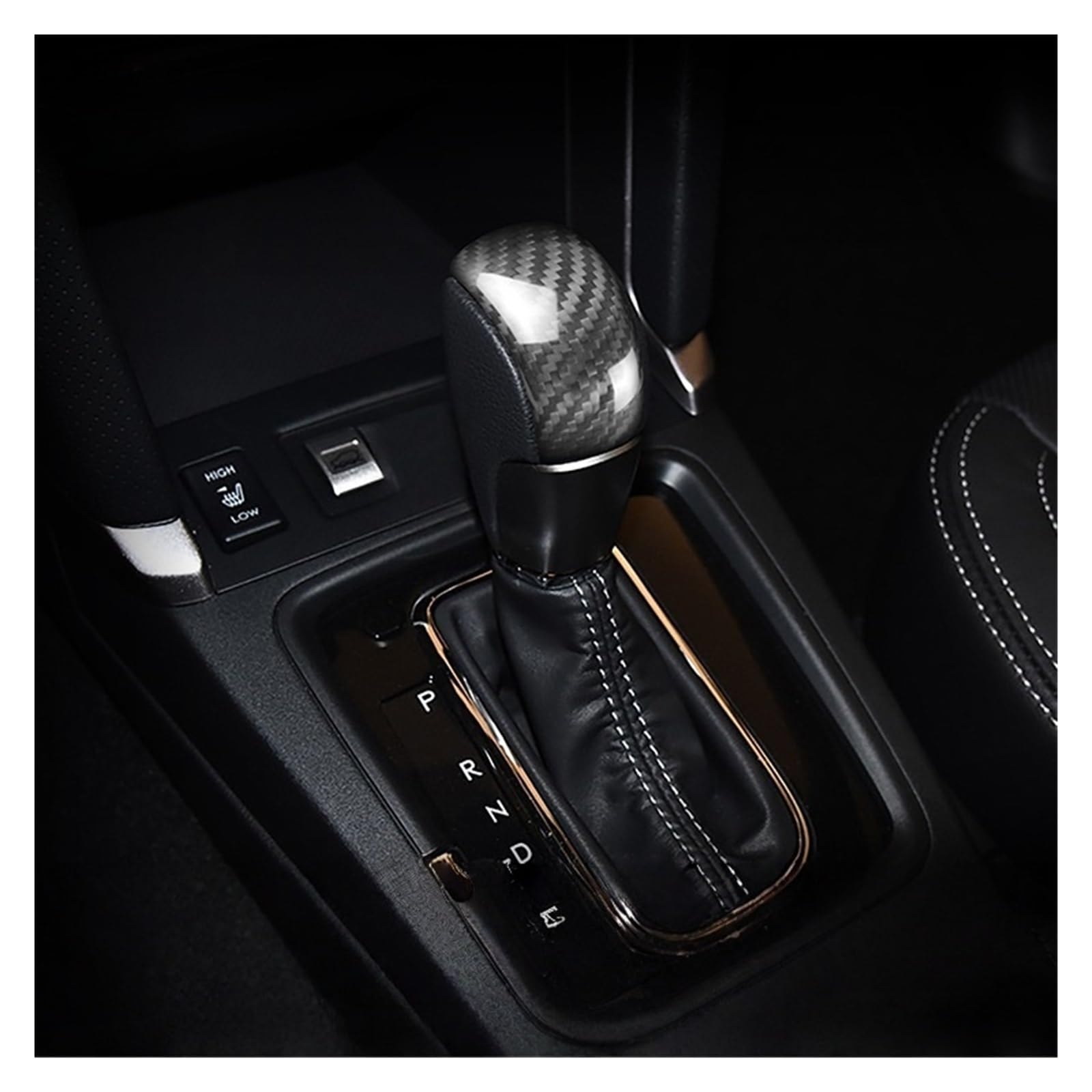 Zyhozgjbg Red Carbon Fiber Shift Knob Cover Compatible For Subaru Forester