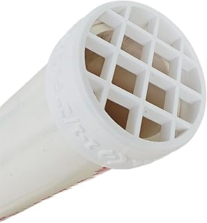 All Plastic 1-1/2" PVC Pipe Termination Screen Cap, Various Mesh Options, Fits on End of Pipe, 1.90" ID, White, Made in USA, Pipe Vent and Drain Applications, Critter Guard (1/2" Mesh)