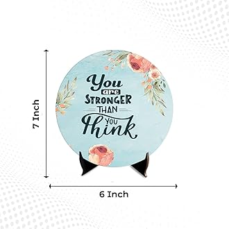 Artvibes Showpiece Idols and Figurines for Home and Office Decor | Stylish Quote Your are Stonger Than You Think for Table | Desk | Livingroom | Modern Art Design | Motivational Printed (SP_1217)