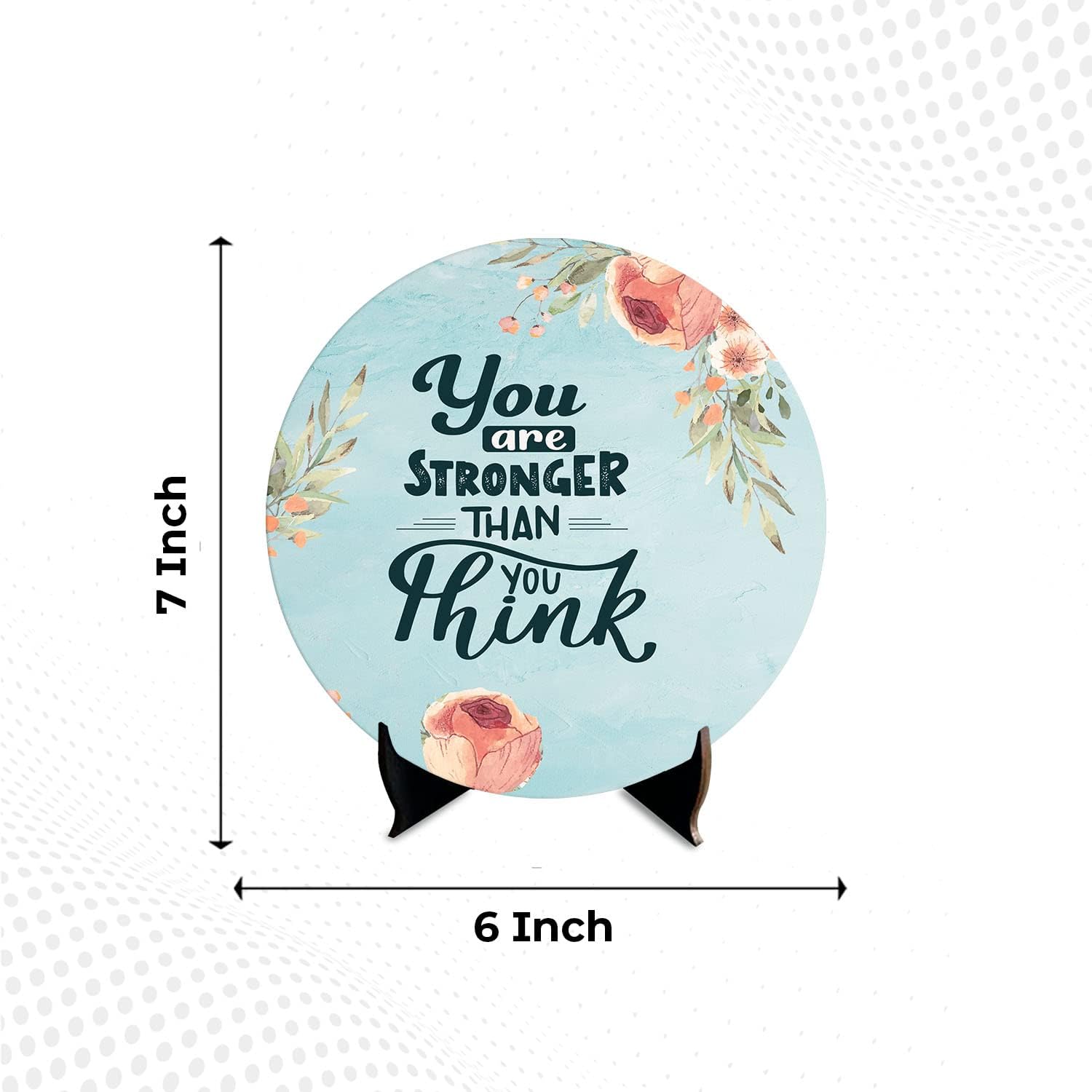 Artvibes Showpiece Idols and Figurines for Home and Office Decor | Stylish Quote Your are Stonger Than You Think for Table | Desk | Livingroom | Modern Art Design | Motivational Printed (SP_1217)