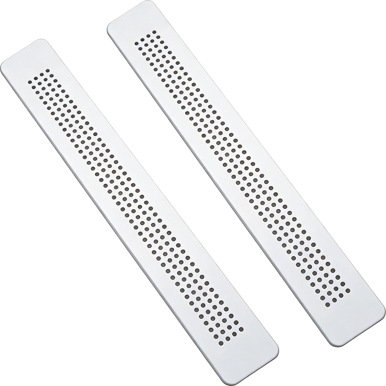 Griglia di Ventilazione per Montaggio A Incasso, Copertura di Ventilazione in Rete per Porta 'Armadio, Piastre di Scarico per Ventilazione(2pcs White,L 26cm (10in))
