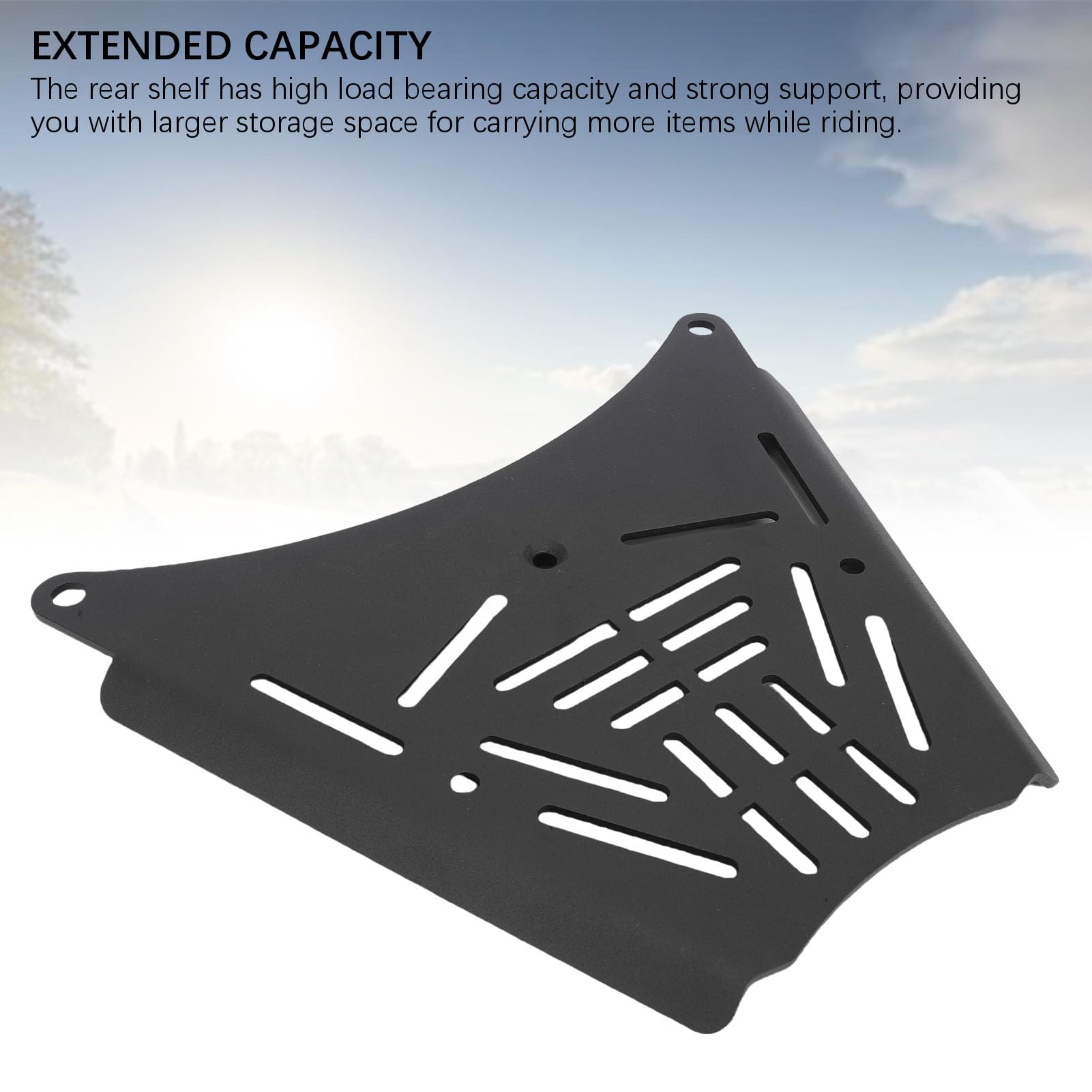 Estante de Soporte de Soporte de Coletas Traseras de Motocicleta Trasera de Acero Inoxidable: Reemplazo de la de de la Placa de la Caja para Zontes 350E y 368E
