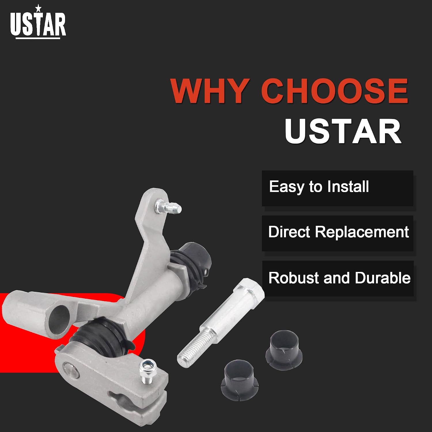 USTAR 600-602 4WD Transfer Case Lower Control Lever Shift Linkage Fit for Ford F150 Bronco 1992-96 Ford F250 1992-98 Ford F350 1992-97 F3TZ-7210-C F6TZ-7210-B F6TZ7210C F6TZ7210HA