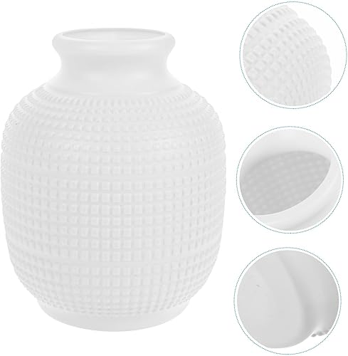 Miniatura 3 de Vaguelly Jarrones de plástico para arreglos florales, 1 paquete de jarrón de plástico compuesto de imitación de porcelana esmaltada con aspecto de