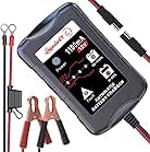 LST 12V Battery Trickle Charger Maintainer Portable Smart Float Charger for Car Motorcycle Lawn Mower SLA AGM GEL CELL WET Lead Acid Batteries