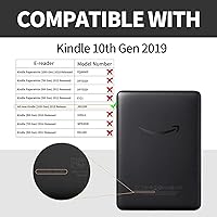 Vista 2 de Rossy Funda para Kindle de 10ª generación 2019, delgada, de piel sintética, ajustable, con encendido y apagado automático para Kindle de 10ª