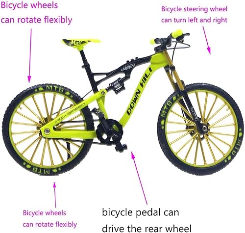 Miniatura 37 de Ailejia Adorno de bicicleta de montaña de aleación MTB, modelo de bicicleta, decoración de pastel de carreras, bicicleta DH, dedo de montaña, Negro