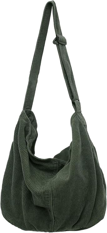 Makukke Corduroy Tote Bag - Womens Shoulder Handbag - Big Capacity Hobo - Casual Work Shopping