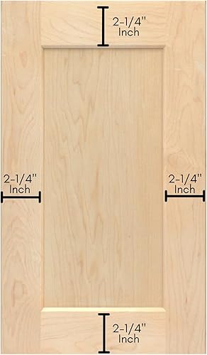 Miniatura 5 de Reemplazo frontal de puerta de gabinete de arce sin terminar - 11.5W x 22H