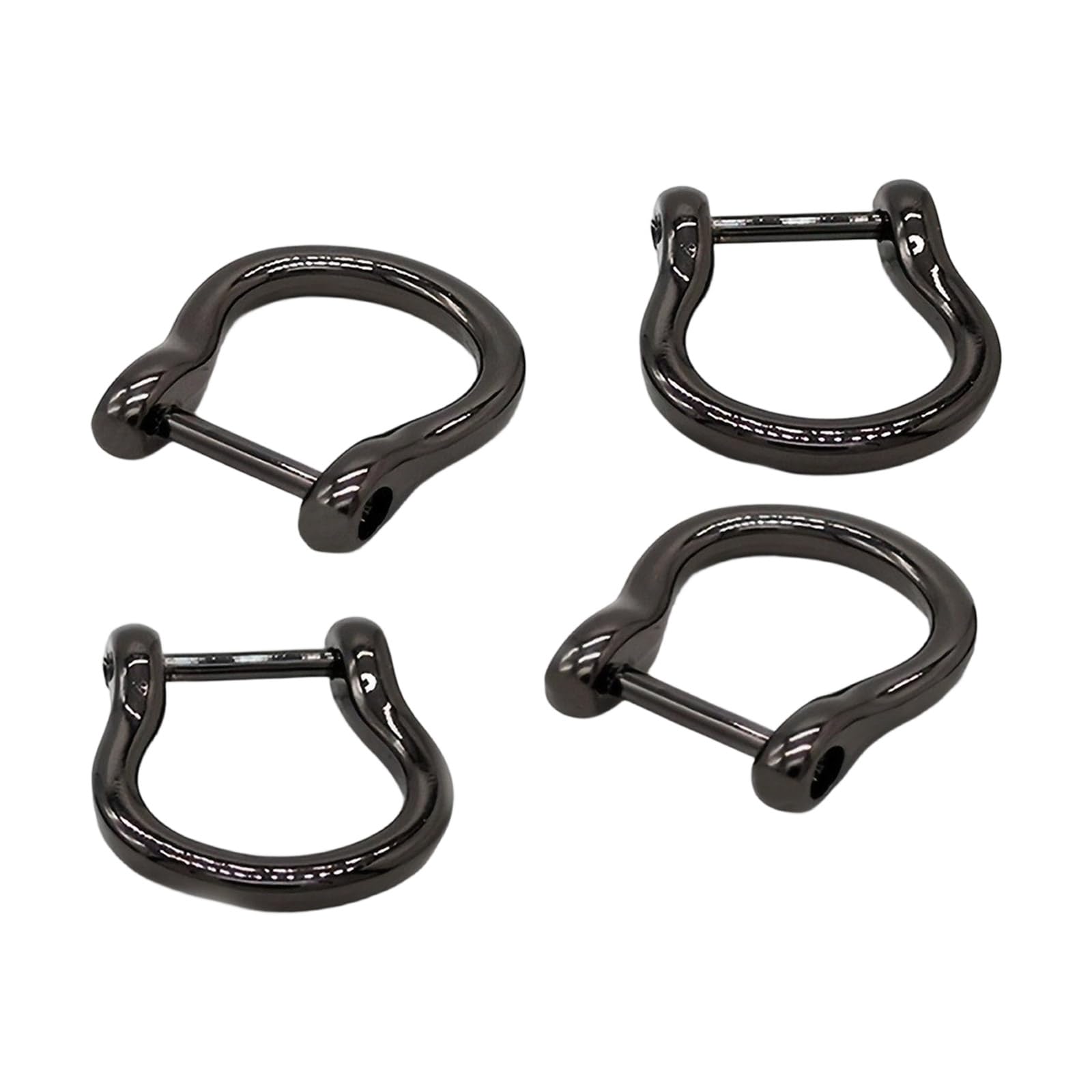 Kalttoy 4Pcs Alloy U-Shape Shackles Hook 20mm Diameter Fasteners Clip Bag Hardware Accessories for Bag Making Fitness Equipment Heavy Duty U-shape Clip for Luggage