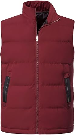 Mens Outerwear Vests Winter Warm Outdoor Padded Puffer Lightweight Vest