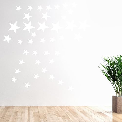 Miniatura 3 de Haofy Pegatinas de pared removibles en forma de estrella DIY adhesivo de pared PVC autoadhesivo pegatinas para decoración del dormitorio del hogar