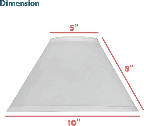 Miniatura 5 de Aspen Creative 59104A, Empire Uno - Persiana de lámpara, gris, 5 pulgadas superior x 10 pulgadas inferior x 8 pulgadas de altura inclinada,