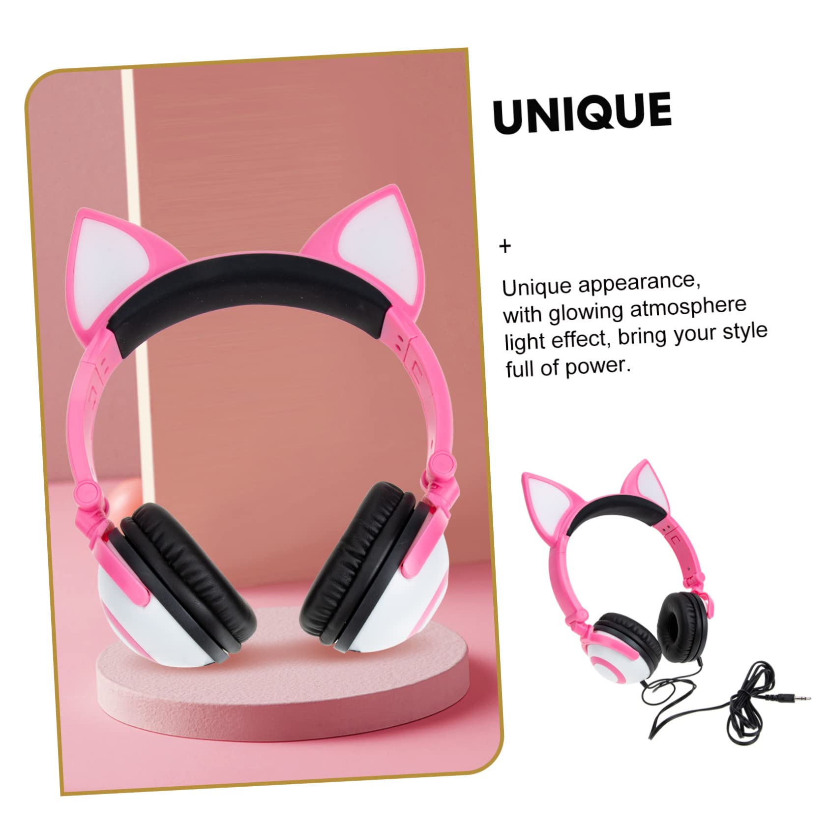 jojofuny Cuffie Orecchie Di Gatto Regolabili Per Ragazzo Ragazza Cuffie Per Cellulare Design Adorabile Basso Consumo Energetico Del Suono Confortevoli Paraorecchie Proteici