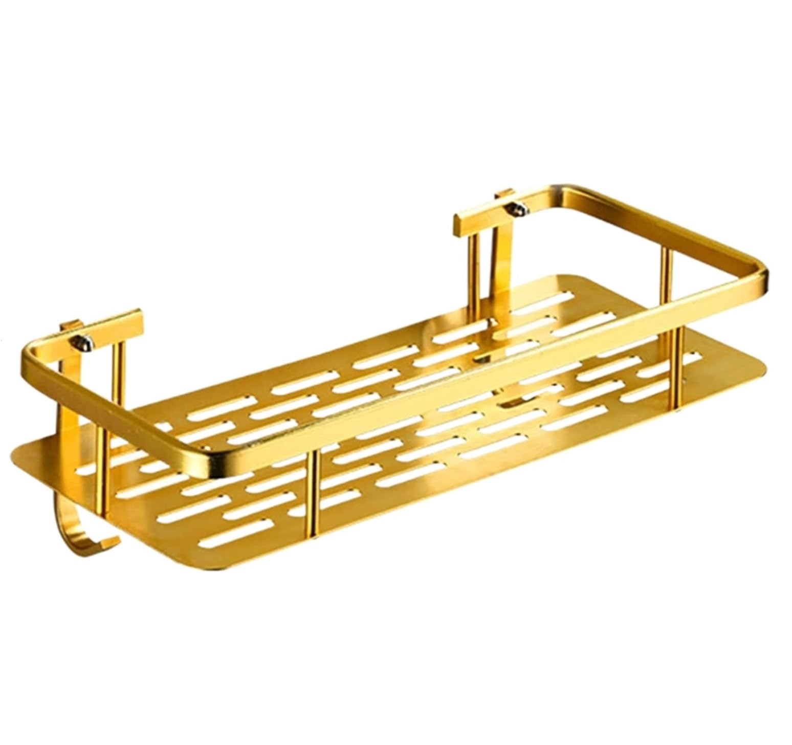 Półka Prysznicowa do Kuchni Łazienka Caddy Półka Półka Pod Prysznic Przestrzeń Aluminiowy Organizer Prysznicowy Przechowywanie Bez Wiercenia Organizer Prysznicowy(Gold)