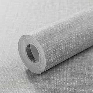 Baketron Plain Grey Wallpaper Hessian Texture...,