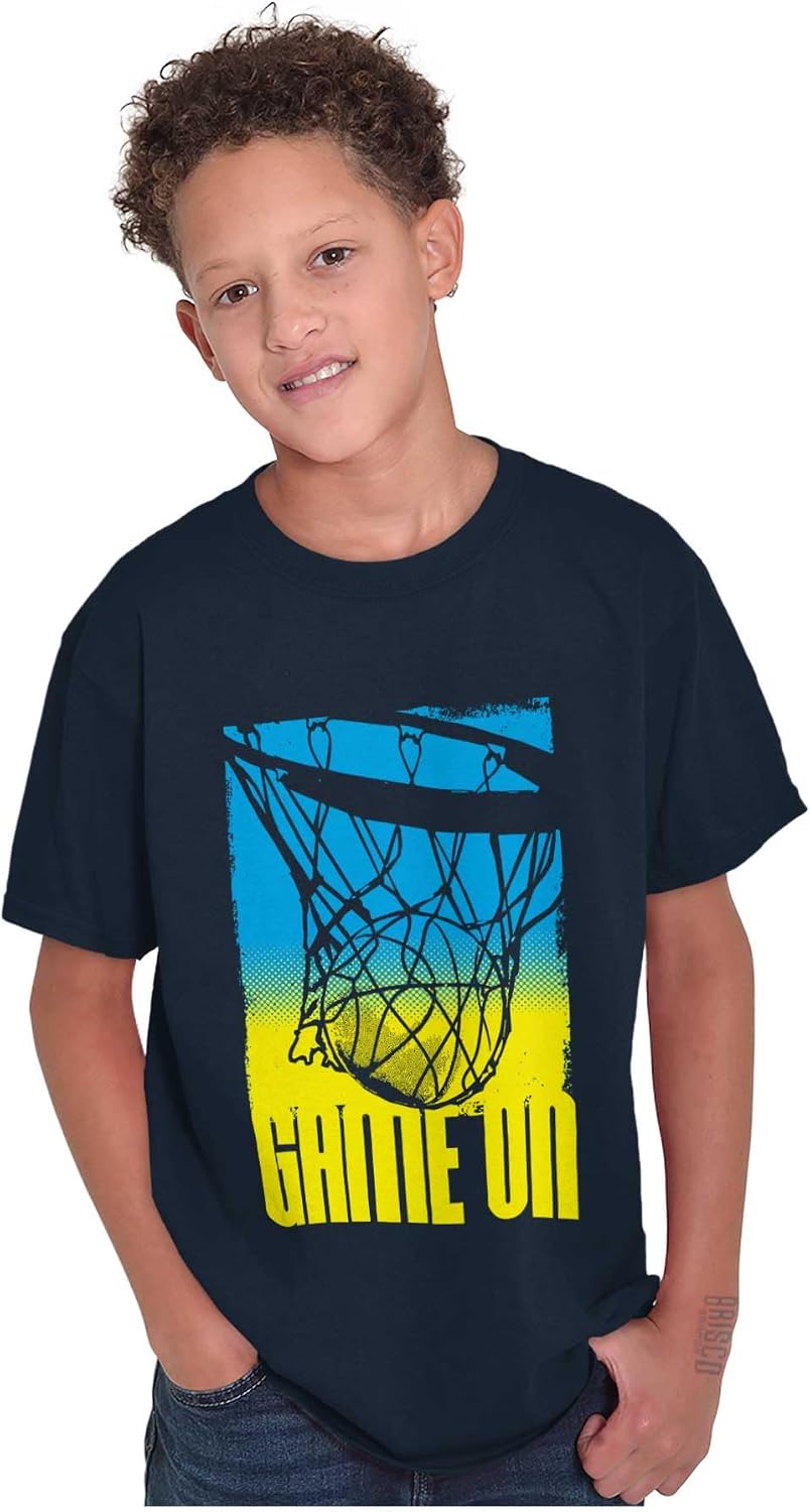 Basketball Hoop Athlete Game On Boys Kids T Shirt Tees Tops