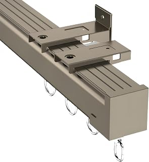 Riel de cortina silencioso de aluminio resistente, color champán, ideal para separadores de habitaciones, hoteles y hospitales, barra de cortina gruesa de alta calidad para ventanas