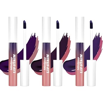 3 Colours Lip Stain Set - Long-Lasting Lip Stain Peel Off, Waterproof, Peel-Off Lip Liner &amp; Lipstick for Peel Off for Natural