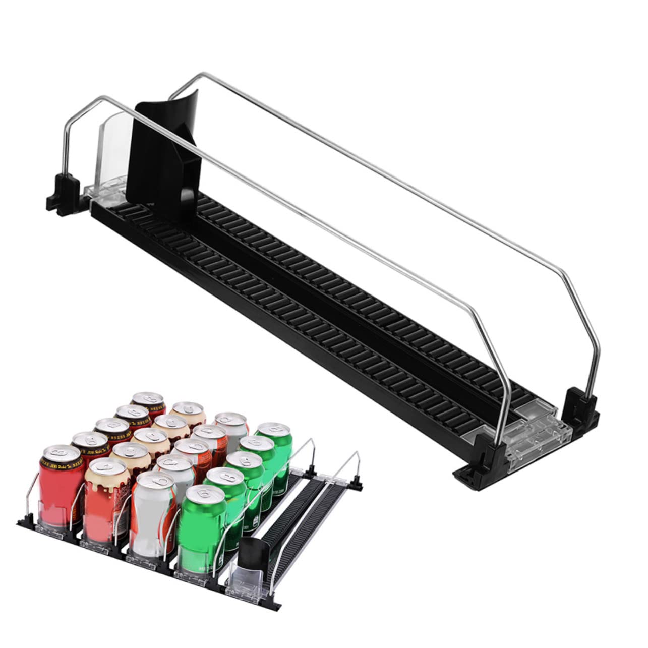 OKUMEYR Drink Sliders Refrigerator Plastic Drink Pusher Machine Juice Dispenser