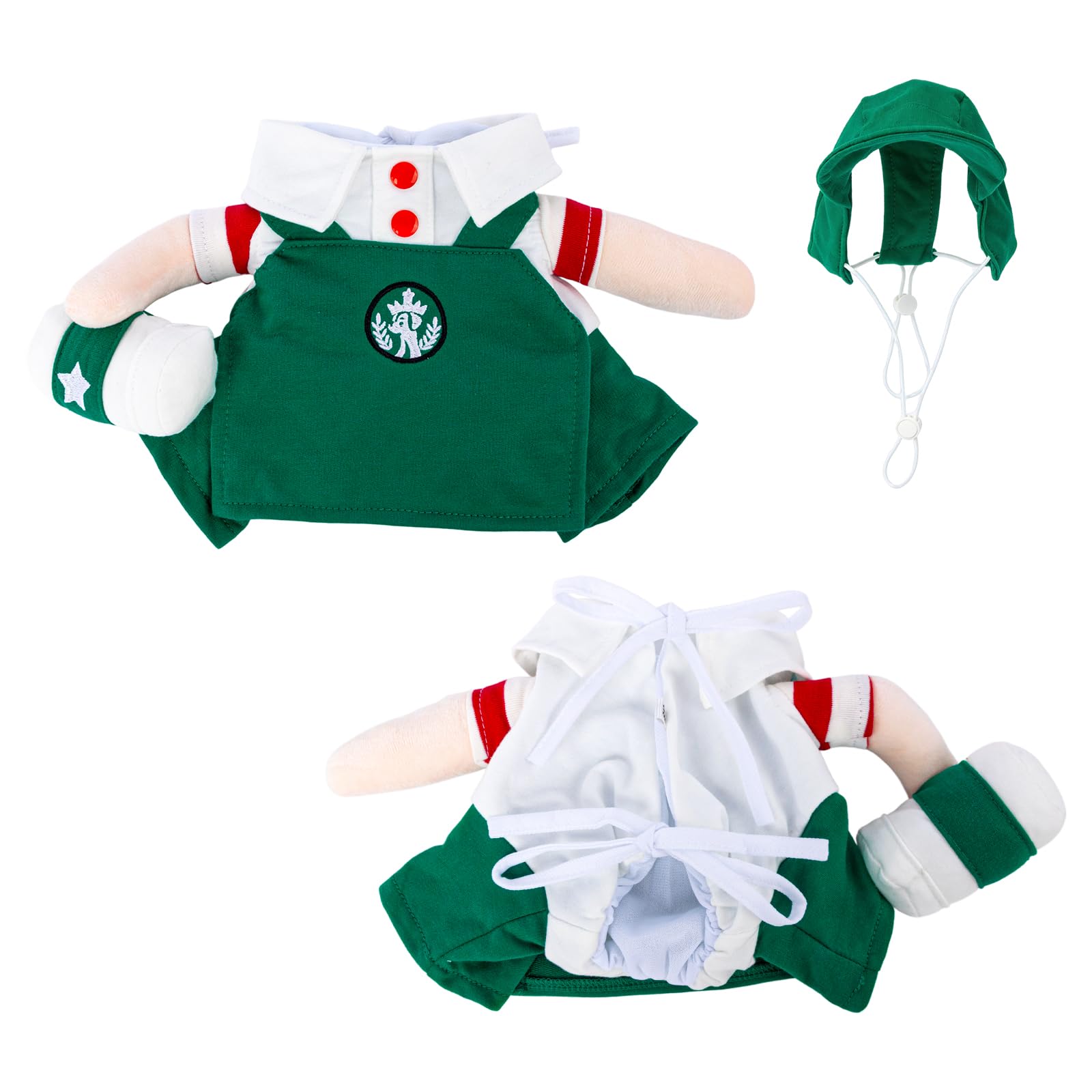 DELIFUR Costume per cani di piccola taglia, per Halloween, da caffetteria, taglia S
