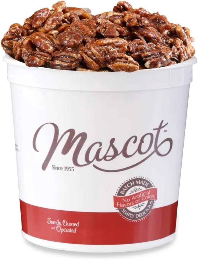 Glazed Pecans Mascot Pecan since 1955-2 pounds large Pecan Halves