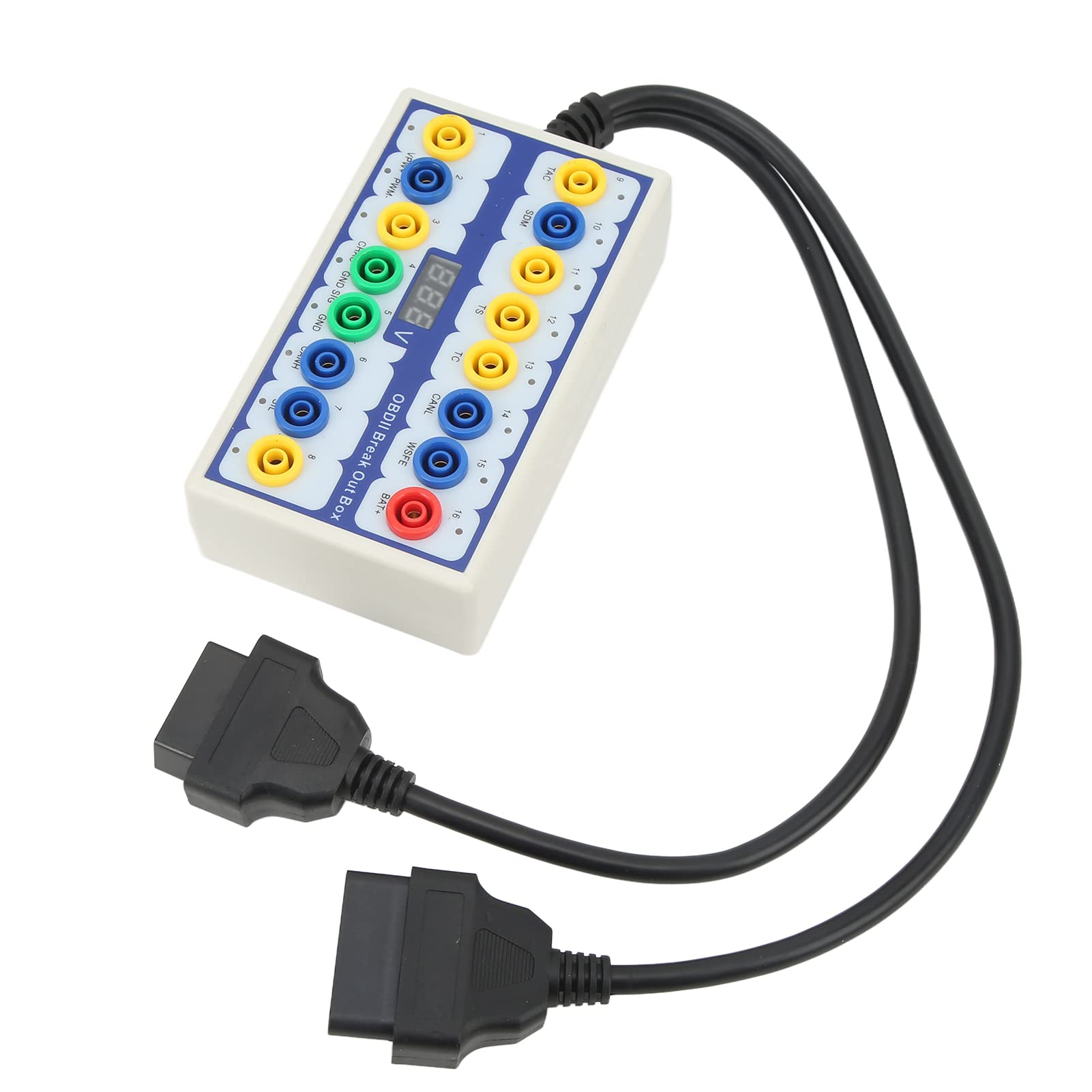 Rilevatore di Pinout Ad Alte Prestazioni per Diagnosi Auto Cavo Maschio 45 Cm Cavo Femmina 44 Cm Lunghezza Totale 56,5 Cm Scatola 14x8x4 Cm