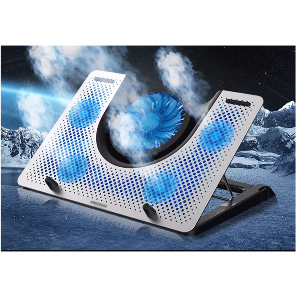 Pannello a rete in acciaio con ventola a LED regolabile per controllo della velocità da 10 a 17 pollici, supporto per computer portatile