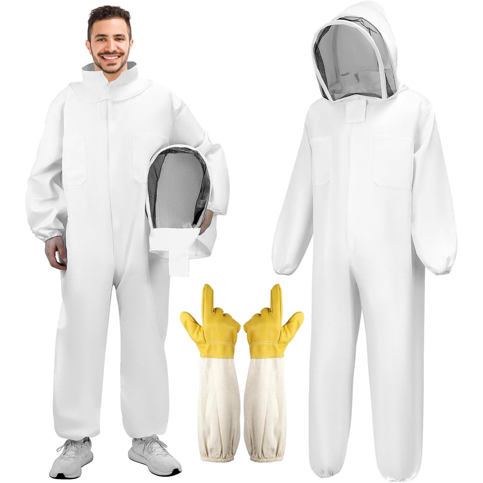 Beekeeper Kombinezon ochronny dla pszczelarza, kombinezon dla pszczelarza, kombinezon dla pszczelarza, kombinezon dla pszczelarza, kombinezon dla mężczyzn i kobiet (XXL)