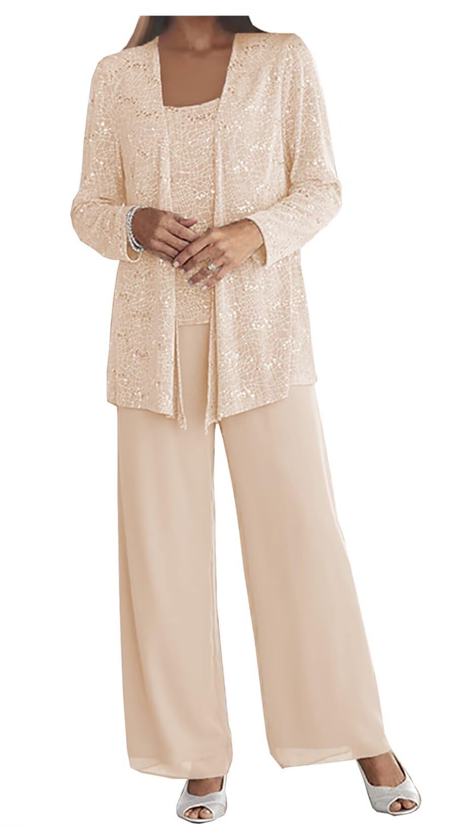 Tailleur de mariage avec veste fluide taille 44 pour masquer les formes