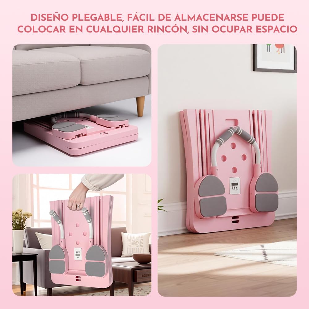 Máquina de Pilates para Casa 2026 4 en 1, Tabla Pilates Multifuncional con Cuerda de Tensión y Temporizador, Pilates Board Plegable para Gimnasio en Casa, Tabla de Pilates para Ejercicio Abdomi