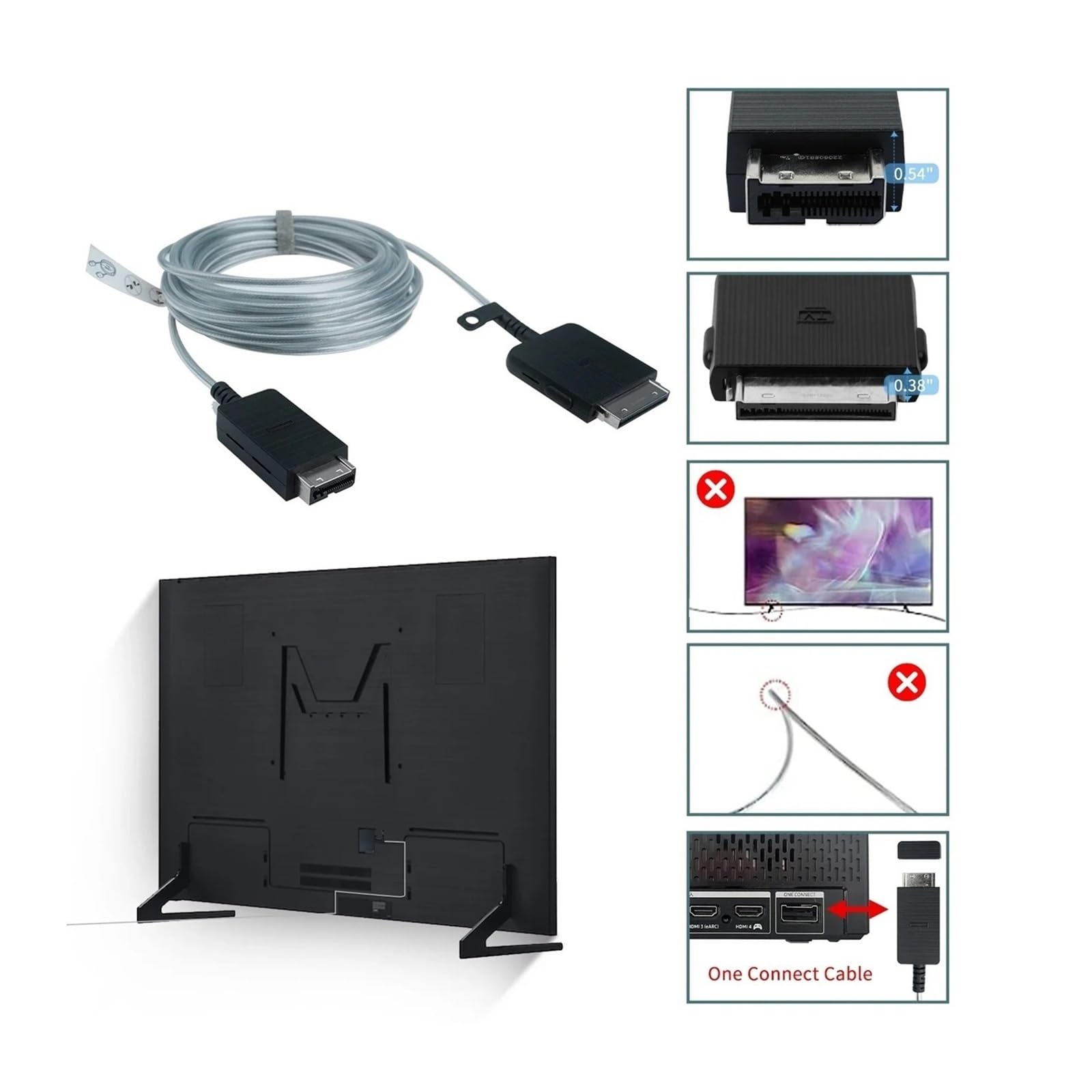 Cavo Di Conversione TV BN39-02436B QLED One Connect Adatto A QN75Q900RBF QN65Q900RBF QN55Q900RBF QN82Q900RBF QN82Q90RAF QN75Q90RAF Accessori for Cavi Display