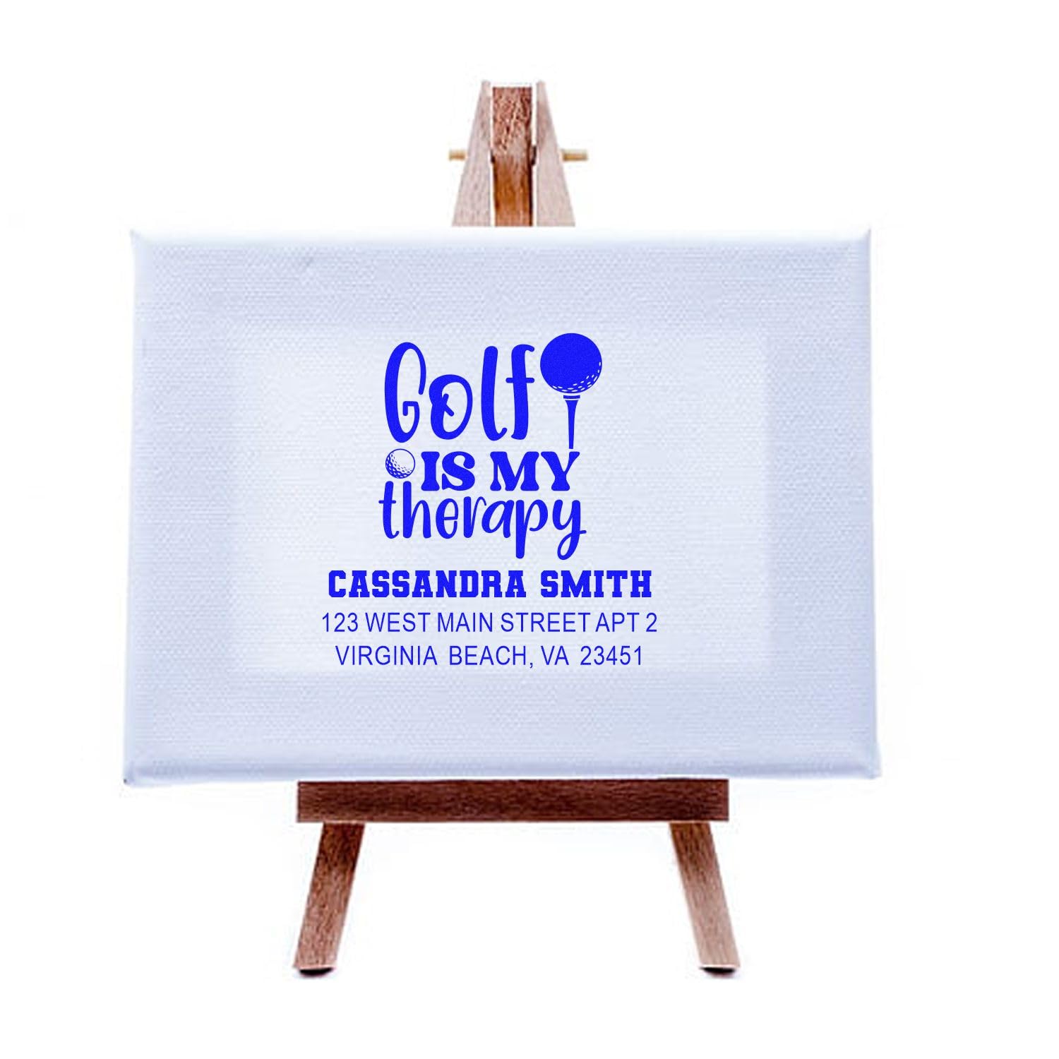 Portable Golf Therapy Slim Pre-Inked Address Stamper - Pocket Size Body