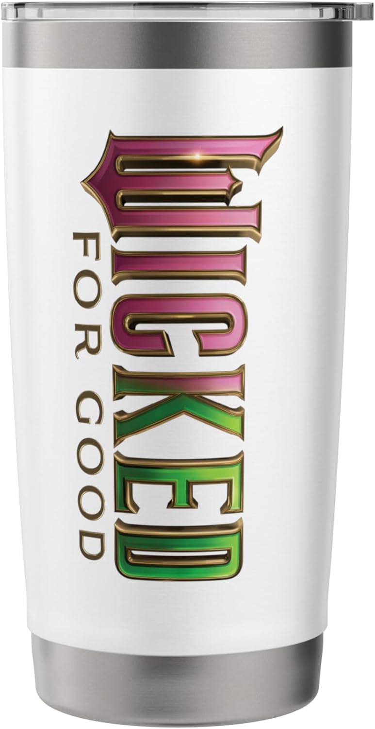 Wicked: For Good Pink To Green Logo Stainless Steel Insulated Tumbler - Image 3