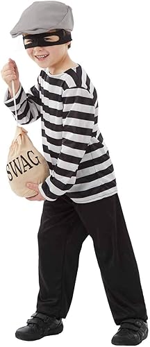 Miniatura 2 de fun shack Kids Robber Costume For Kids, Kids Bank Robber Costume, Kids Robber Halloween Costume, Robbers Costume Kids