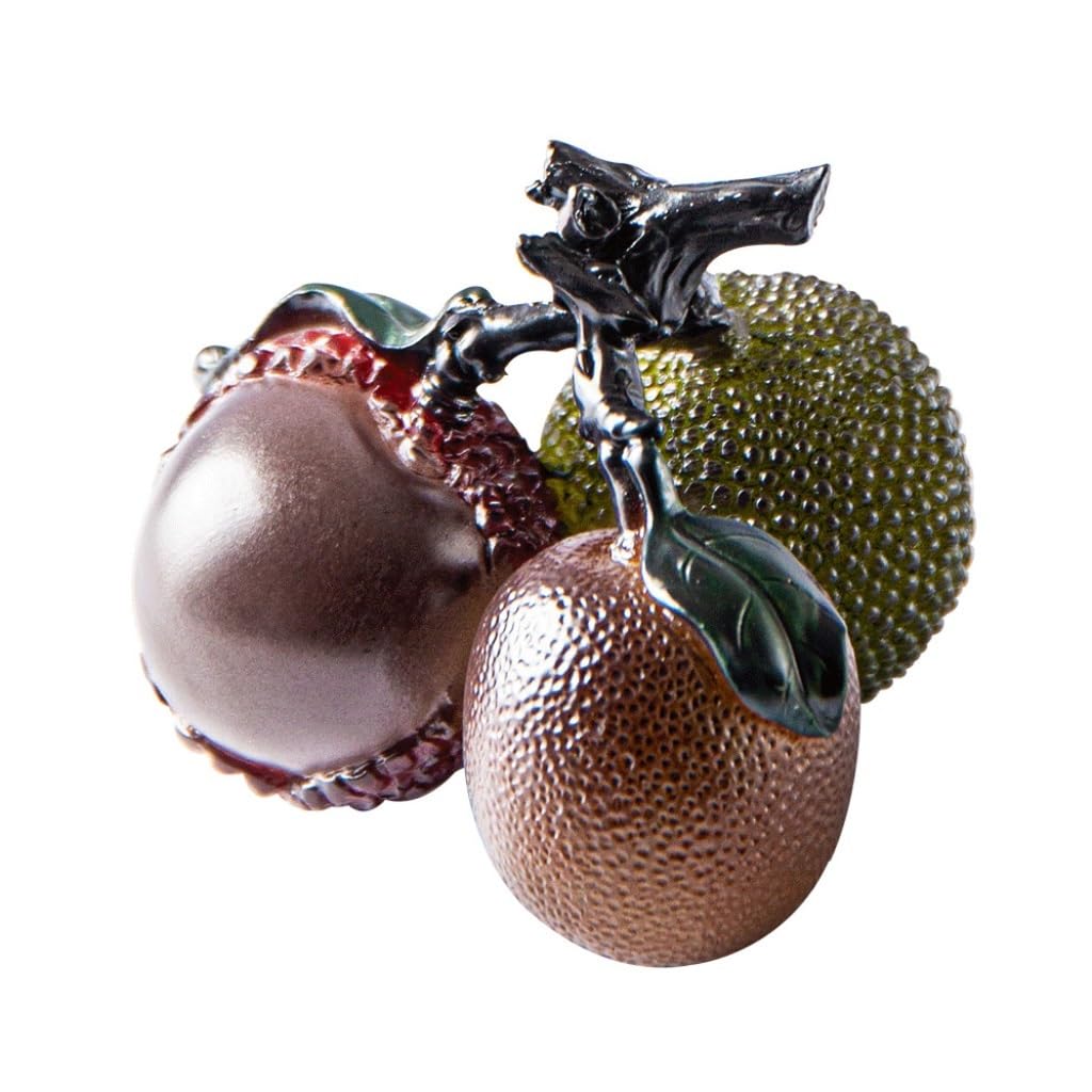 ENGENDER Kung Fu Tea Pet Chinese Resin Tea Pet Fruit Desktop Ornaments Kung Fu Accessories Can Change Color When Flushed