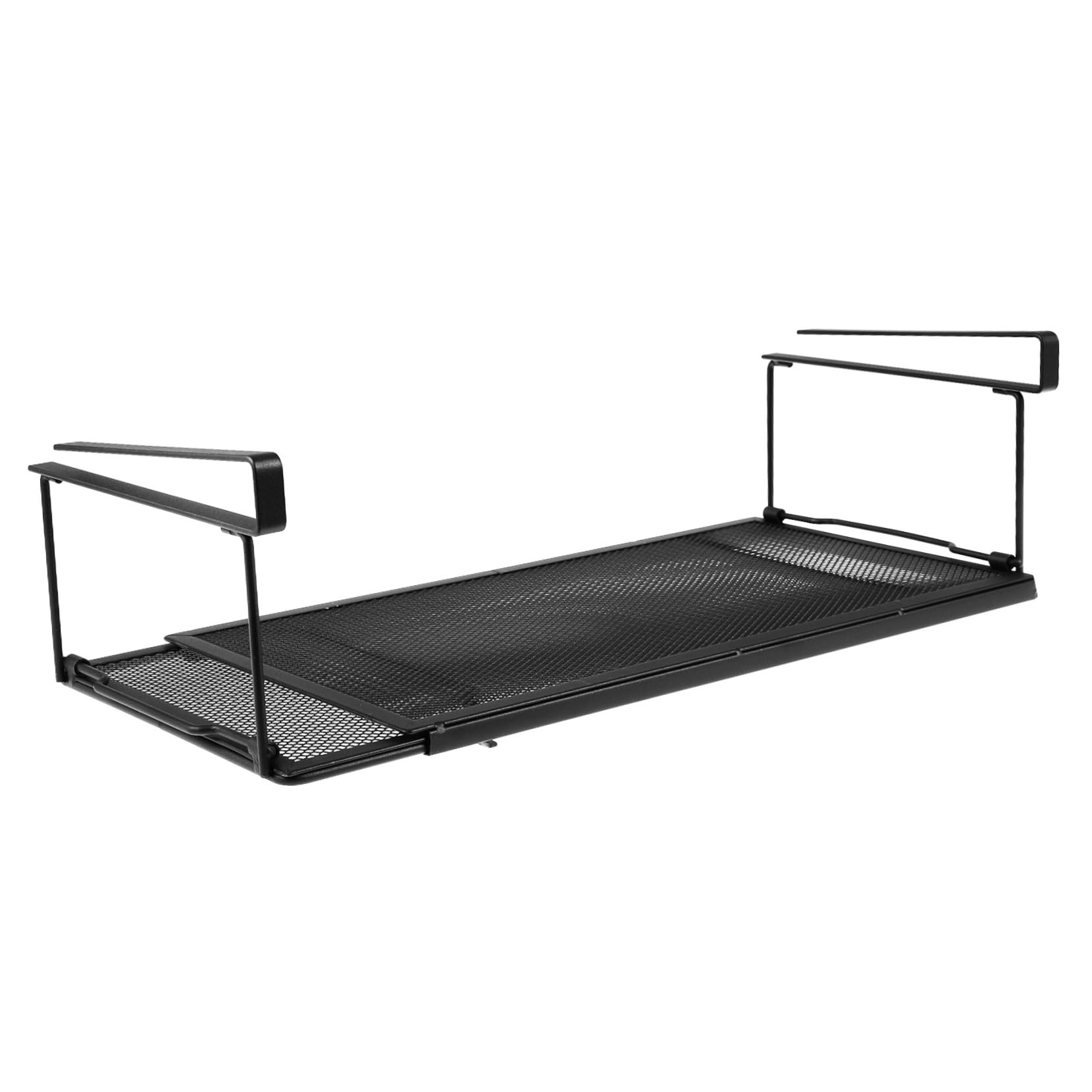 Estante colgante expandible de metal para optimizar el almacenamiento en armarios de cocina