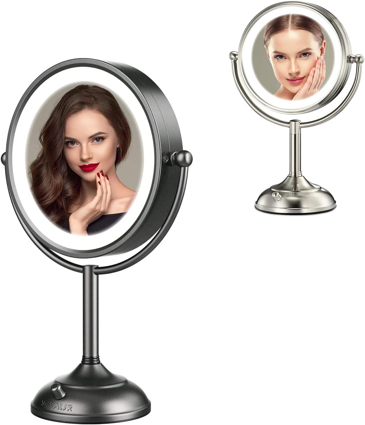 Professional 8.5" Large Lighted Makeup Mirror Updated with