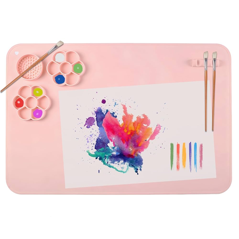 SOQKEEN Tappetino Silicone Pittura, 51 U00d7 41 Cm Tappetino Per Pittura In