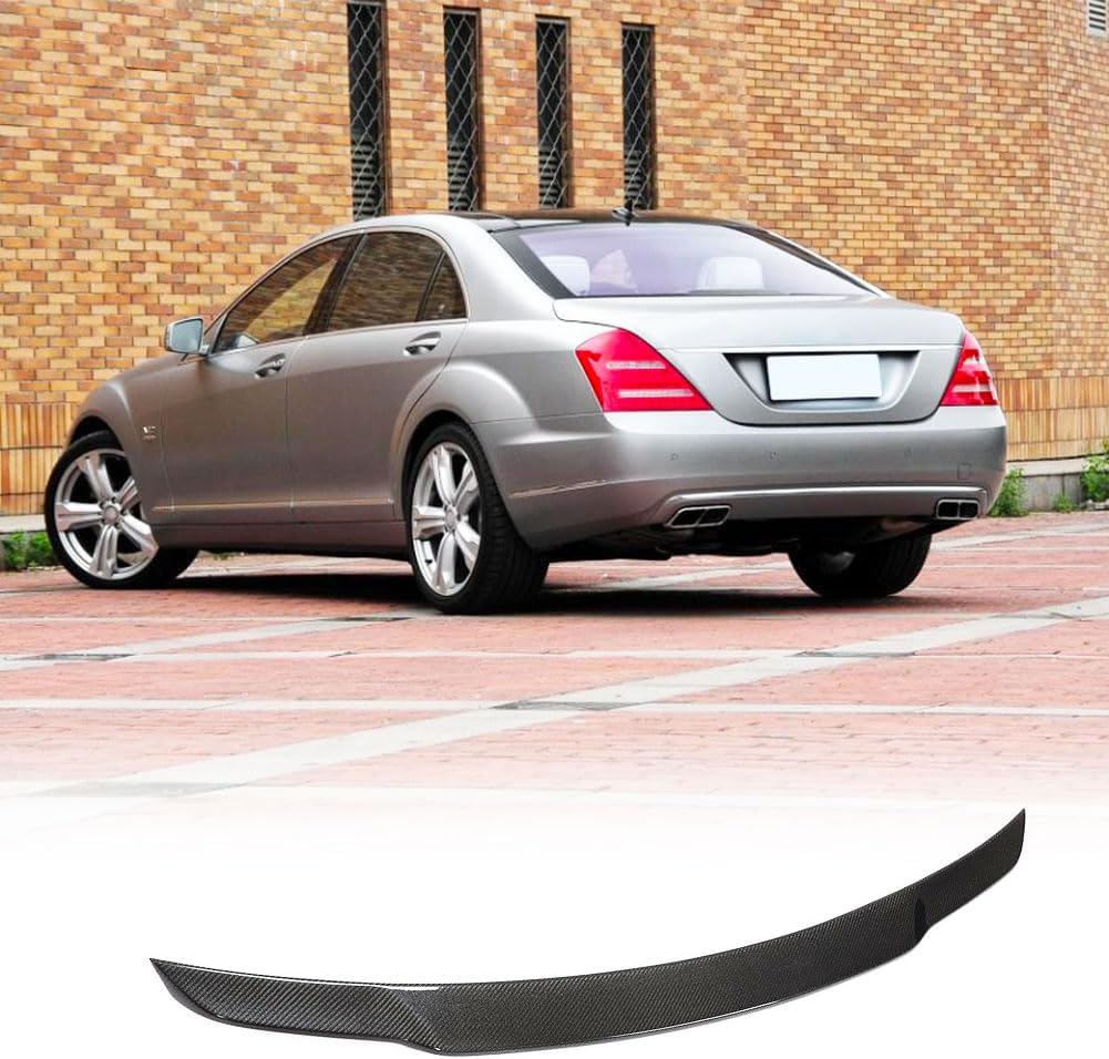 MCARCAR KIT Rear Trunk Spoiler fits for Mercedes Benz S Class W221 S63 AMG Sedan 2008-20213 Factory Outlet S280 S300 S350 S400 S450 S500 Carbon Fiber Rear Boot Lid Highkick Tail Wing Lip