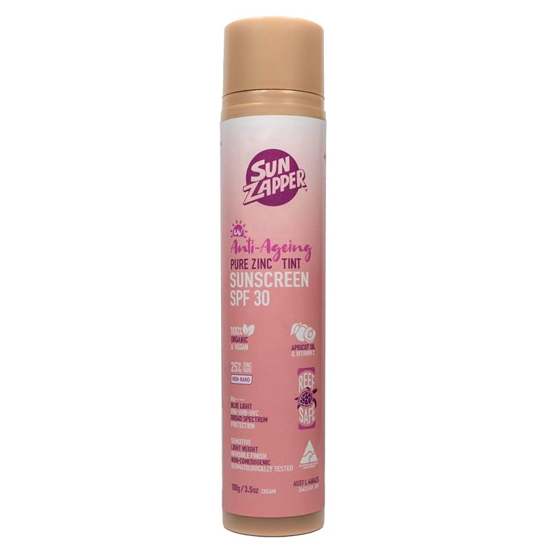 Protetor solar facial Sun Zapper Pure Zinc com FPS 30 e bomba, 100 g