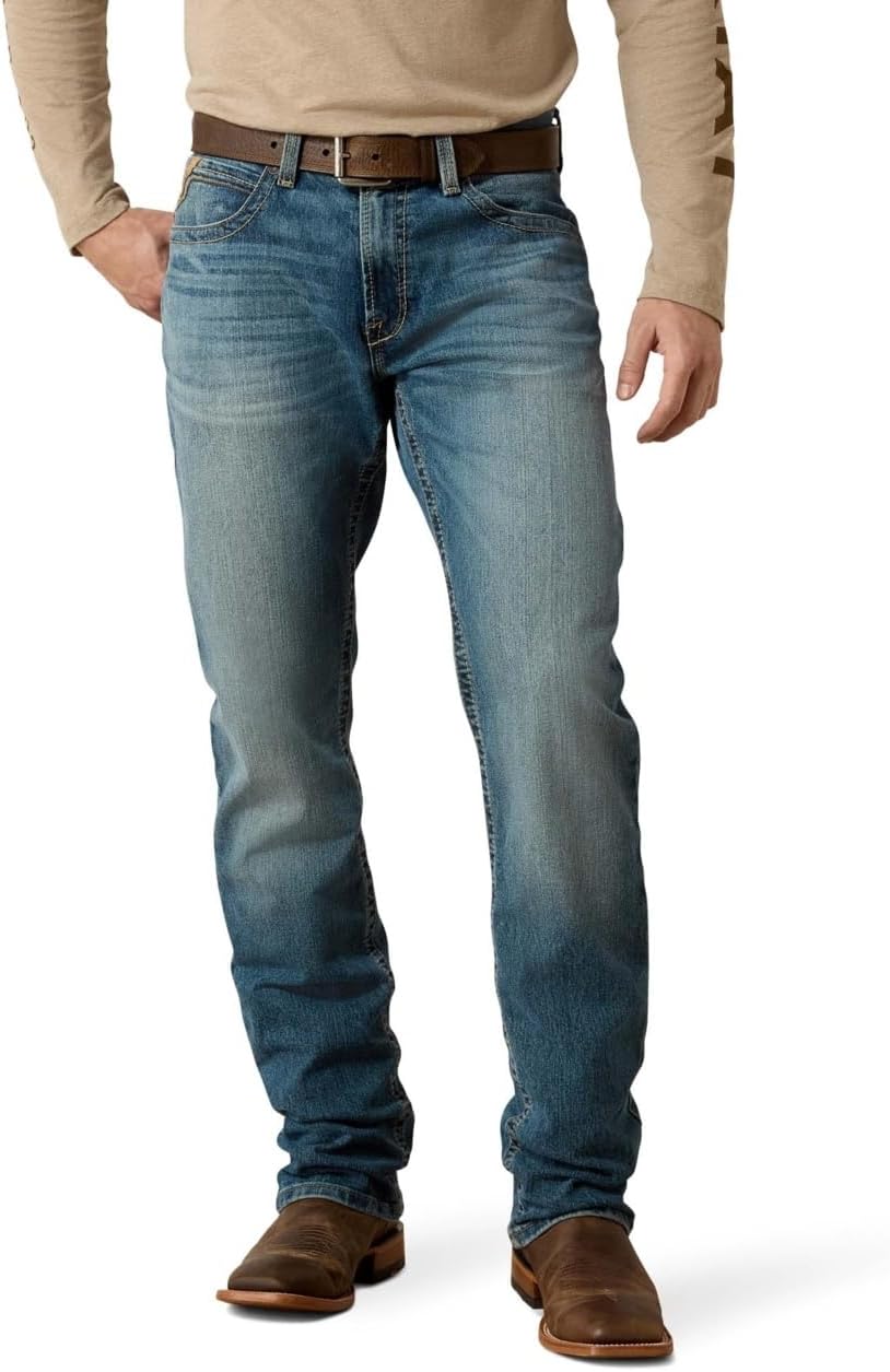 Ariat Jeans da Uomo M4 a Vita Bassa, Elasticizzati, a Gamba