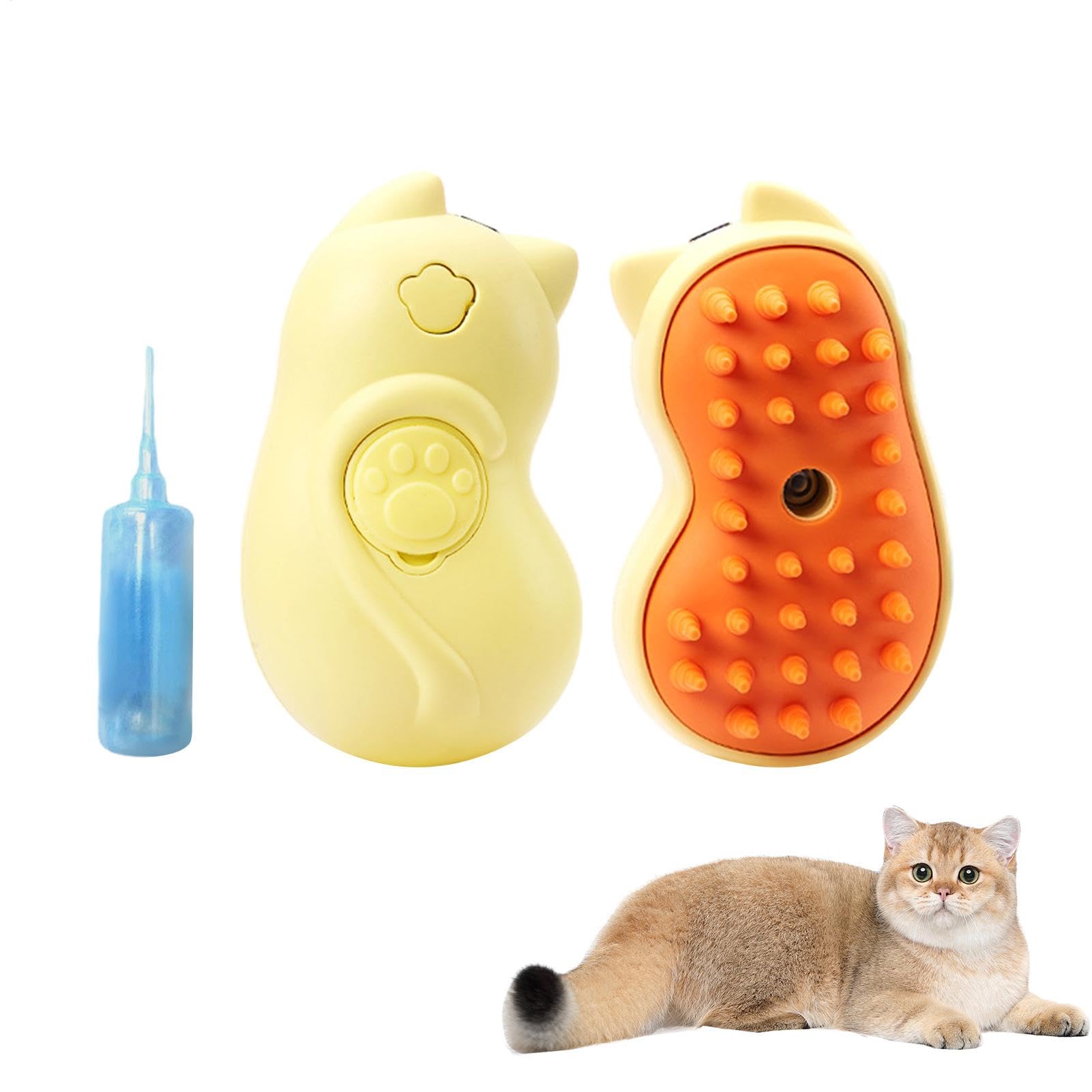 Cepillo de vapor para gatos, cepillo de vapor para gatos | Cepillo para perros en spray, peine lindo con vaporizador | Peine de aseo portátil recargable para mascotas para massa